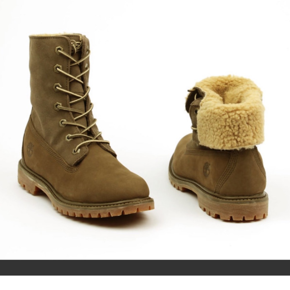 Timberland women’s teddy fleece boot - brown/olive